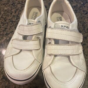 Sperry Kids White Velcro Sneakers